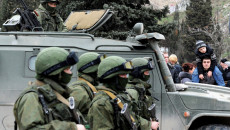 Truppe russe in Crimea.