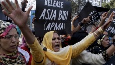 Una manifestazione a favore di Asia Bibi in Pakistan.